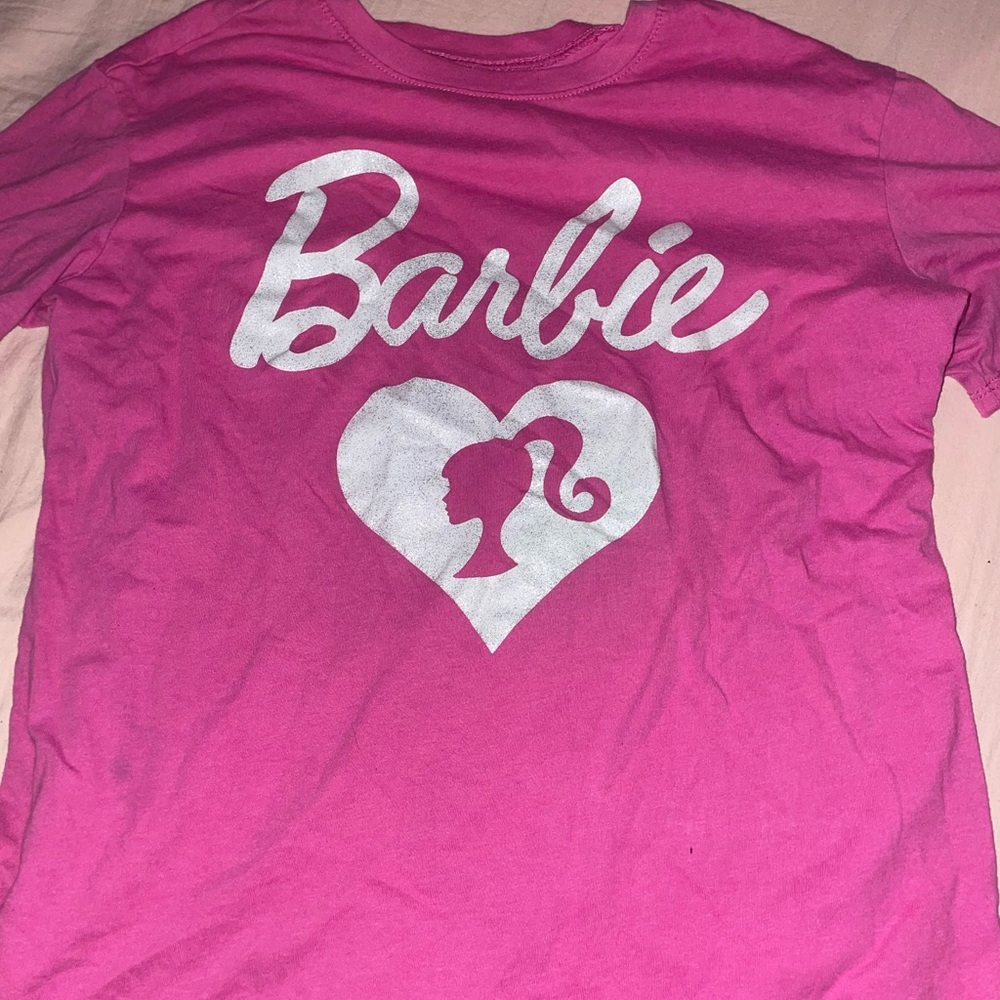 Barbie Fuchsia Tee with Silver Logo